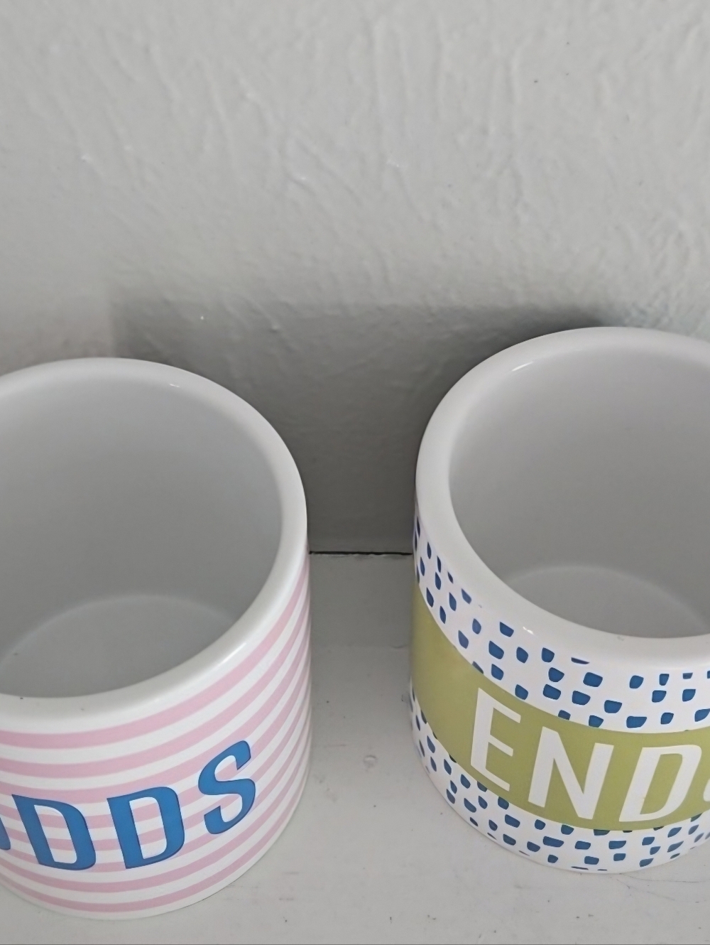 NWOT Matching 'Odds' And 'Ends' Decorative Storage Jars- Set Of 2 - Picture 6 of 7